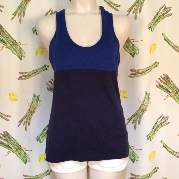 Lacoste Navy Twist Back Tennis Tank Top Size 40/8 - Picture 4 of 8
